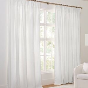Pottery Barn Triple Pinch Pleat Emery Linen Curtain 50x108 #2